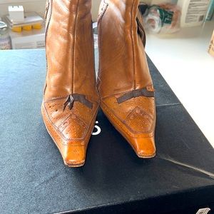 Brown Prada vintage boot with bow
